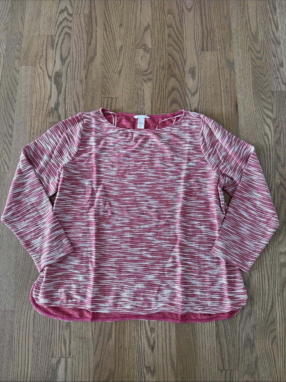 H&M Pink Marled Crewneck Sweatshirt